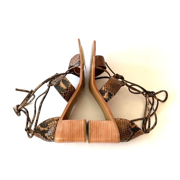 Zimmermann Tan Snakeskin Strappy Sandals - Picture 7 of 11
